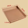 Thickened Baking Pan Non-Stick 11 Inch Square Cake Baking Pan Carbon Steel Tray Pie Pizza Bread Cake Mold Bakeware Tools 240423