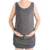 Zwangere kleding met hoge elasticiteit om verschillende zwangerschapsperioden te ontmoeten.Naadloze plus maat geplooide zwangere dames tanktop rok