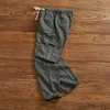 Pantalon masculin couleur plus grande taille de salopes militaires tendance patchwork ajusté tout-en-un japonais vintage occasionnel