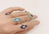 5pcsset Złoty srebrny kolor Turkish Hamsa Evil Eye Pierścienie dla kobiet Vintage Boho Knuckle Pierścień Zestaw kobiecy impreza Biżuteria Prezent2250402