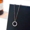 Nieuwe klassiek design kettingen gouden diamant perfecte ketting cirkelvormige ring voortreffelijk en modieuze minimalistische met cart originele ketting