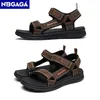 Outdoor Summer Mens Sandals Breathable Sport Beach Shoes Plus Size NonSlip Casual Sandalis Black 240419