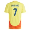 Col Colombia Jerseys 2024/2025 Home and Away Jersey Hernandez Cambindo Montero Llinas Ospina Rivera Player Wersja