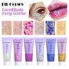 Corps paillettes œil paillettes Gel Scale Scale Face Corps Sequins de lipons pour paille