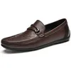 Мужская повседневная обувь совершенно новые мужчины повседневная обувь Allmatch Loafer Shoe Men Fashion Business Shoes Fashion Soft Real Leather Shoes для мальчиков для вечеринок Eu38-45