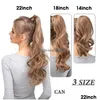 Chignons 18 Ponytail Extension Bruine Pony Tail Wrap rond clip in Hair Extensions Curly WAVY Synthetische High Resistant Fiber Fake Ha DHWFE