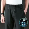 High-End-Eis Seiden Capris Herren Sommer Ultra-dünn Herren Sporthosen gerade Rohr schnell Trocknungskurzfilme Casual Hosen 230412