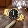 Polshorloges Fashion Women Watches Alloy Strap Bekijk mannen Round Dial Clock Casual Ladies Quartz PolsWatch Relogios Feminino