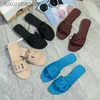 Fashion Original H Slippers Slippers Portières Pig Nose pour femmes Summer Summer Indoor Wear Fashion Lazy Slippers imperméable Polvyle avec un logo de marque 1: 1