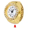 Relógios de pulso Creative Punk Punk Anel de relógio ajustável para mulheres requintadas anéis de dedos elásticos Acessórios de jóias de moda presentes