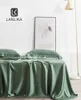 Fogli set Lanlika verde per adulti 100 seta 25 momme tessuto naturale letto di lussuoso lenzuolo in lenzuolo sano euro casy deco8290377