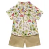 Conjuntos de ropa de calzoncillo de manga corta para bebés de 0-5 años