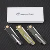 Tunafire Black/Green/Army Green/Folding Knife Высококачественное льняное волокно с шариком D2 Steel Blade Camping Outdoor Tool