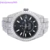 Hoge kwaliteit mechanische diamant horloges VVS Moissanite Iced Watch voor mannen damesvvs