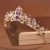 Bruiloft haar sieraden itacazzo bruids hoofddeksel paars-kleur dames grand party kroon verjaardag tiaras