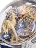 Designer Luxo Automático Relógio mecânico Automático Leopardo Celestial Tourbillon Totalmente Couro Grande Dial Fashion Trend Watches for Men Movement