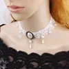 Gargantilla sexy gótico gótico crystal collar de encaje negro vintage mujeres victorianas joyas steampunk joyas