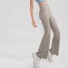 Pantalon féminin Capris Pantalon de jambe large pour femmes Pantalon en vrac haute taille hanche mince cloche de gym de gym de danse