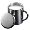 マグカップ熱保存オフィスコーヒーマグステンレススチールリークプルーフ飲料ミルク大容量二重壁断熱バー