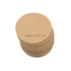Greeting Cards You Tag Kraft Thank 100Pcs/Set Paper Party Wedding Favor Gift Labe Round Blank Clothing Price Hang Tags Th0372 S Drop Dhxjw