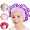 Bonnet en satin pour les enfants avec des fruits à point imprimé pour enfants à bord élastique Bonnet Elastic Caps accessoires de couchage confortables