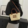 Umhängetaschen 2024 Sommergras Basg für Frauen Bohemian Beach Bag Designer süße Geldbörsen und Handtaschen