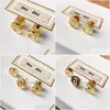 Stud 18k Gold M Brandbuchstaben Designer Ohrringe für Frauen Retro Vintage Luxus Rundkreis Doppelseite tragen chinesische Ohrring -Ohrringe Dhapx