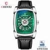 Chenxi Dawn Square Watch Mens Hollow Vollautomatische mechanische Weineimer High -End -Nacht Glanz