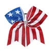 Accessoires de cheveux 8inch filles drapeau américain Bands de ruban paillettes Bowknot 4e de Jy Independence Day Ponytail Solder Ties Drop délivre DH6A3