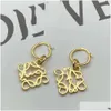 Hoop Huggie Hie 18K Gold Plated Designer Earrings Jewlery For Women Pearl Earring Party Jewerlry Drop Delivery Jewelry Otwjs