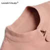 Vestidos de trabalho Maryyimei Designer de moda Conjunto de verão Mulheres stand colar gole de peito único Slim Top Elasticity A-line Mesh Saias 2 peças Terno