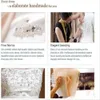 Sukienki projektowe Pink Light V Długie rękawy koronkowe aplikacje kryształy zakładki wieczorowe gown długość podłogi formalne zużycie vestidos estidos