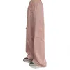 Women's Pants Spring Summer Breathable Loose Buckle Drawstring Elastic Waist Floor Length Casual Versatile Trousers Y2k Streetwear