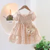 Mädchen Sommerkleid 2024 Neues Kinderblumenkleid Baby Prinzessin Kleid kleine Mädchen Sommerkleid