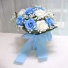 Wedding Flowers Bridal Bridesmaid Bouquet Silk Roses Babysbreath Hand Holding Mariage Centerpieces Ramo De Boda Novia