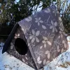 Häuser Triangle Pet House Four Seasons Universal wasserdichte faltbare Katze Zwinger Kennel im Freien kalt Regenfisch Zelt Nest