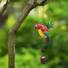 Figurines décoratines cour Pendente Vent cloche suspendue Ornements Home Decor Iron Fer Handmade Parrot Garden Decoration