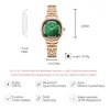 Vrouwen kijken naar fabrieksprijs mode Moissanite Green Dial Ladies Watch OEM horloges China fabrikant groothandel