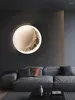 Lampa ścienna Modern proste księżycowe lampy LED Foyer salon dekoracje domu wewnętrzne oświetlenie zewnętrzne oświetlenie kinkietki sypialnia sypialnia sypialnia