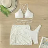 Swimwear 2024 Push Up Bikini Set Femme MAINTRAIRE DES JURTES BANGE BANGE BACKING BRAZILIAN BIQUINI MICRO PLACE WEMPELLE