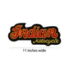 ホット販売インドのオートバイのロゴ刺繍パッチMCジャケットのフルバックサイズデザインのベストアイアン