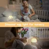 Luzes noturnas leves para crianças com cores mudando modos led berçário dormindo o bebê de silicone a noite toda