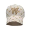 Ball Caps Design de luxe W Letter Fashion Baseball C pour femmes Loissine extérieure Visor Soleil CS CS HATS CURMER ALCSABLE J240506