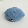 Caps Hats Winter Kinderkinder Beret Mädchen und Jungen Kinder-Denim-Hut Neugeborene Fotografie Requisiten Kinderhut Korean 3-8y Wx