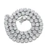 Colar de tênis de diamante cúbico de 8 mm de zircão colar de corrente de tênis bling para homens mulheres