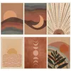 Wallpapers Abstract Sun Moon Painting Women Movie Poster Retro Kraft Sticker Diy Room Bar Coffee Wall Decoration J240505