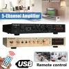 Amplificateurs 2200W Home Theatre Amplificateurs 5 Channel Support Bluetooth SD Mic USB LCD Affichage Amplificateurs HIFI