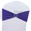 Sashes 50 -stcs/lot stretch trouwstoel Cover Band met gesp glaasjes vleugelbui Bogen Decoraties Groothandel