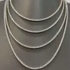 Kibo Women Jewelry 18k White Gold Plated 925 Sterling Silver Vvs Moissanite Tennis Chain Necklace