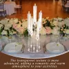 Halter klare Kristallkerzenhalter mit Acrylschatten, Candelabra -Mittelstücke, 5 Arm Candlesticks, 10 PCs